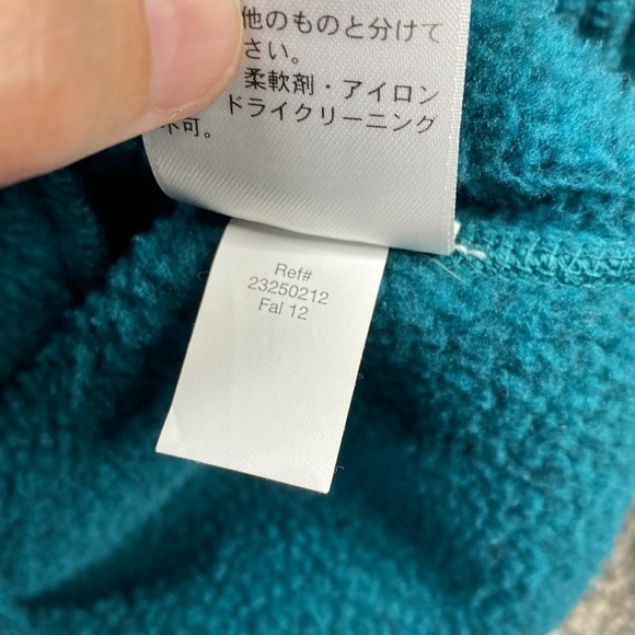 Eddie Bauer Blue Full Zip Fleece Sweater Sweatshirt Size PM - Picture 5 of 5